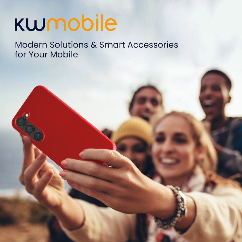 kwmobile Case Compatible with Samsung Galaxy S23 Phone Cover Shock-Absorbing Flexible Wireless Charging