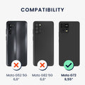 kwmobile Phone Case for Motorola Moto G72 - Soft Silicone Protective Cover