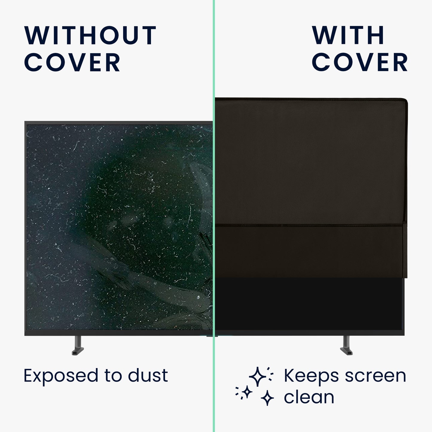 kwmobile 85" TV Cover Indoor - TV Screen Protector Cover - TV Screen Dust Cover - TV Cover