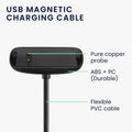 kwmobile USB Cable Charger compatible with Fitbit Inspire 3 Charging Cable - Smartwatch Replacement Cable - Fitness Tracker Charging Cable