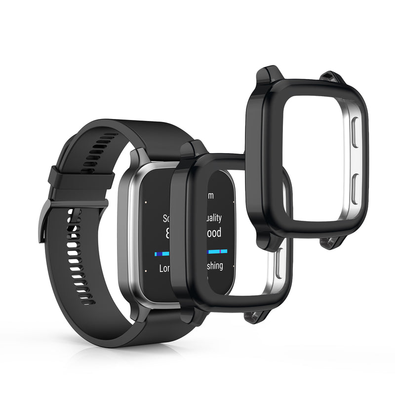 kwmobile Protective Case for Garmin Venu Sq 2 Music / Sq 2 Fullbody Display Cover Set