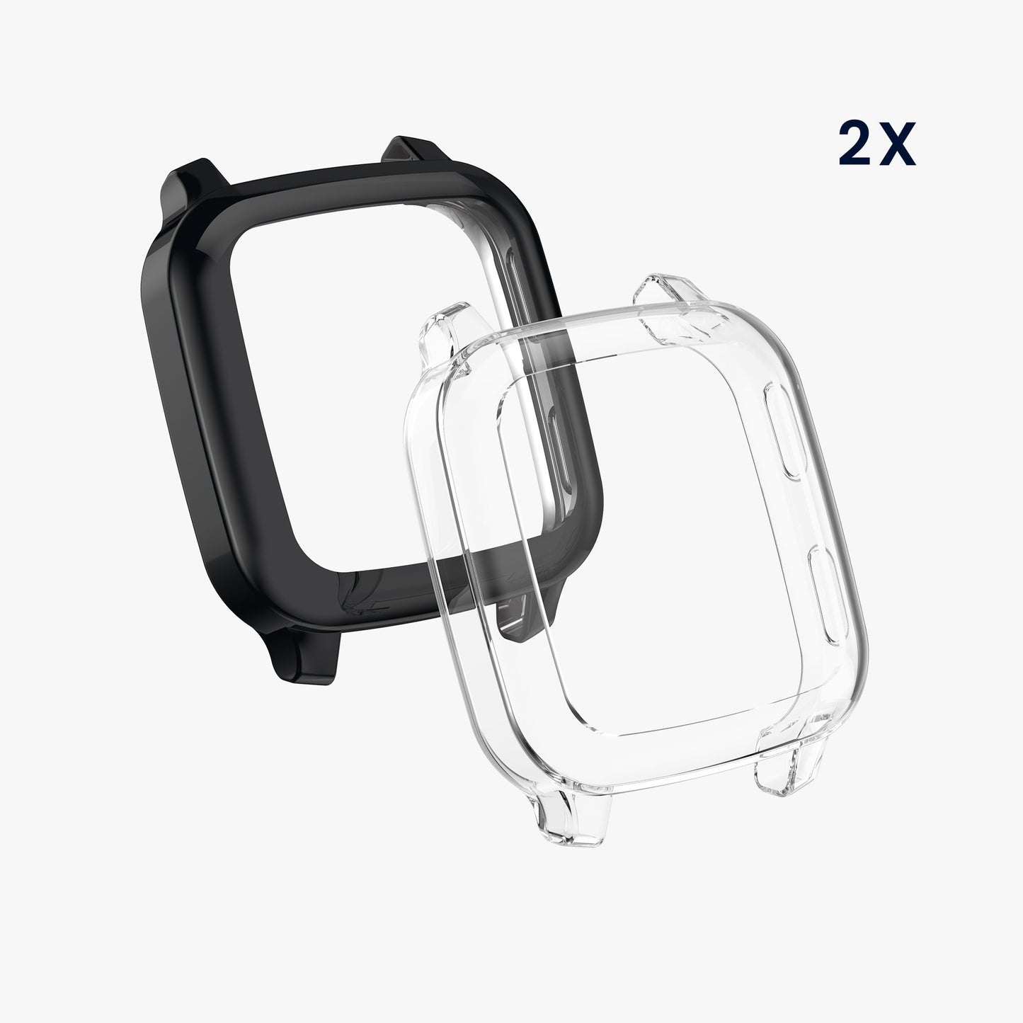 kwmobile Protective Case for Garmin Venu Sq 2 Music / Sq 2 Fullbody Display Cover Set