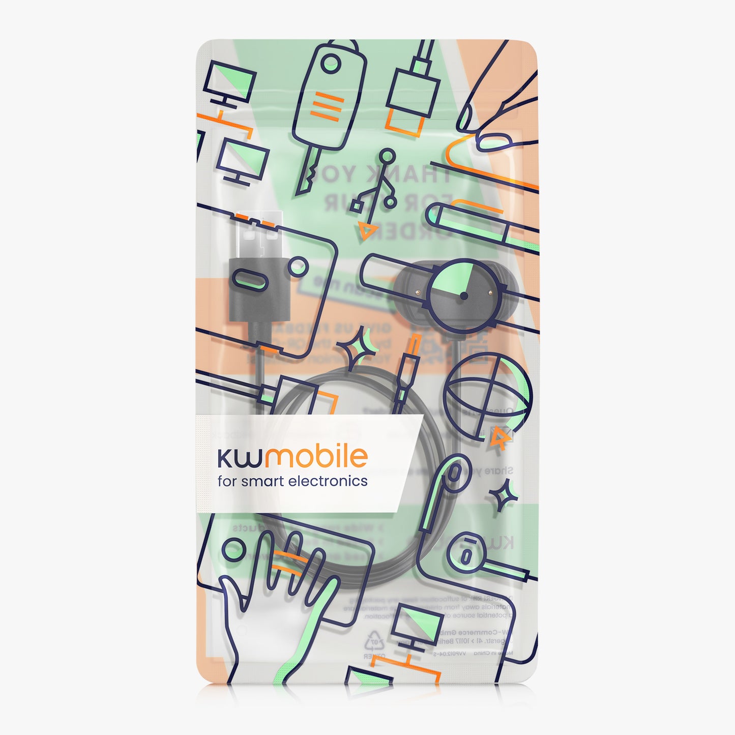 kwmobile USB Cable Charger compatible with Huami Amazfit Cheetah / GTS 4 / GTR 4 / GTR 4 Pro Charging Cable Smart Watch Replacement Cable Fitness Tracker Charging Cable