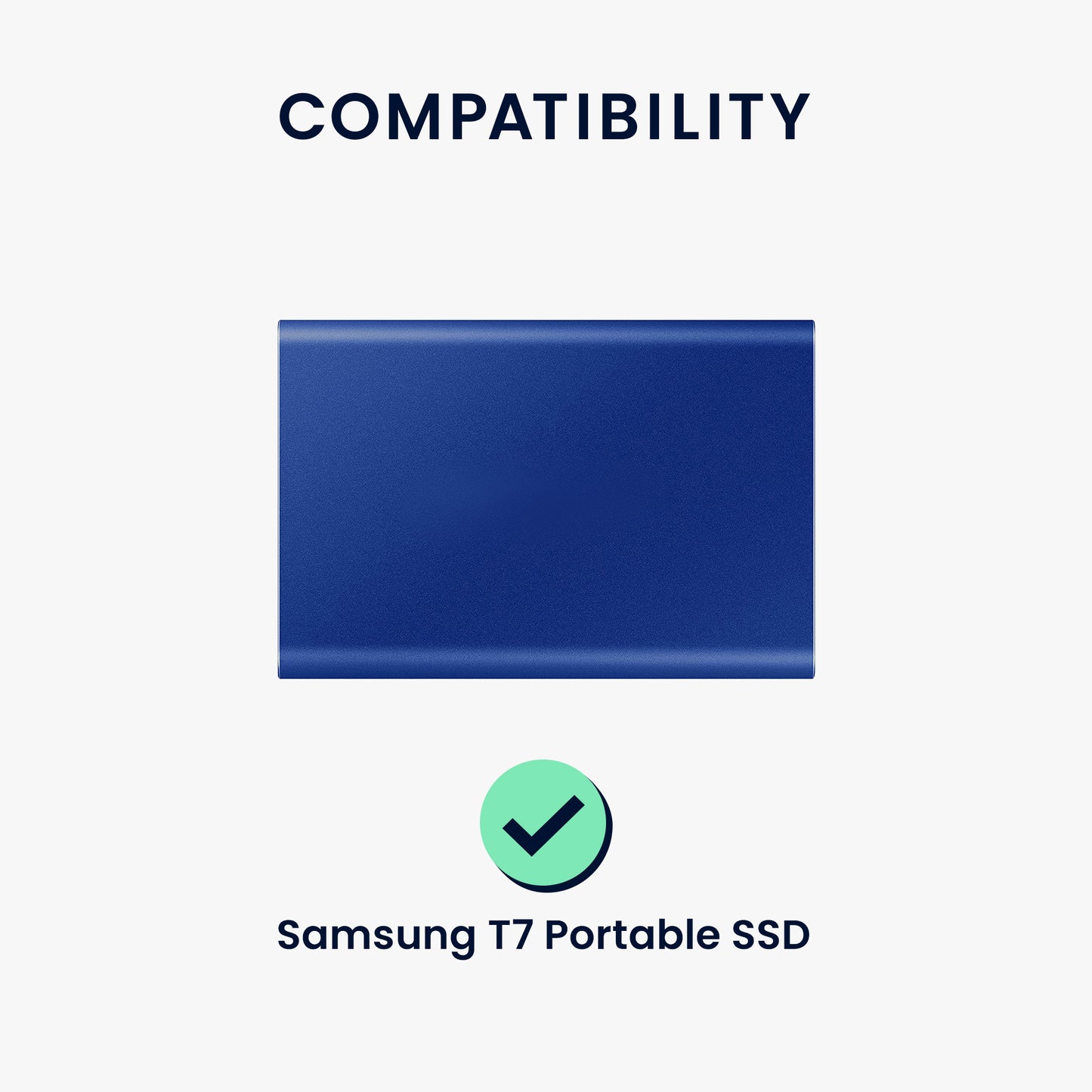 kwmobile Case Compatible with Samsung T7 Portable SSD Hard Drive Protective Case for Portable SSD