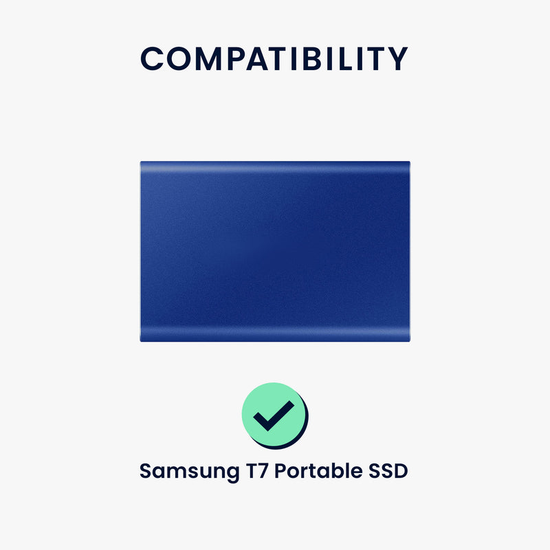kwmobile Case Compatible with Samsung T7 Portable SSD Hard Drive Protective Case for Portable SSD