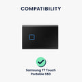 kwmobile Case compatible with Samsung T7 Touch Portable SSD Hard Drive Protective Cover for Portable SSD