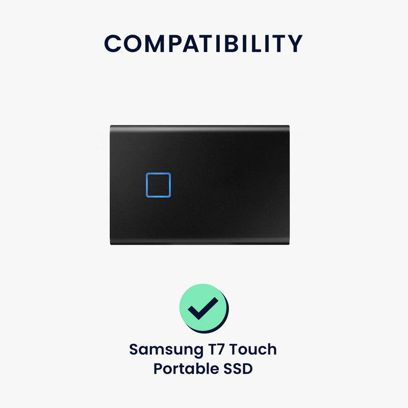 kwmobile Case compatible with Samsung T7 Touch Portable SSD Hard Drive Protective Cover for Portable SSD
