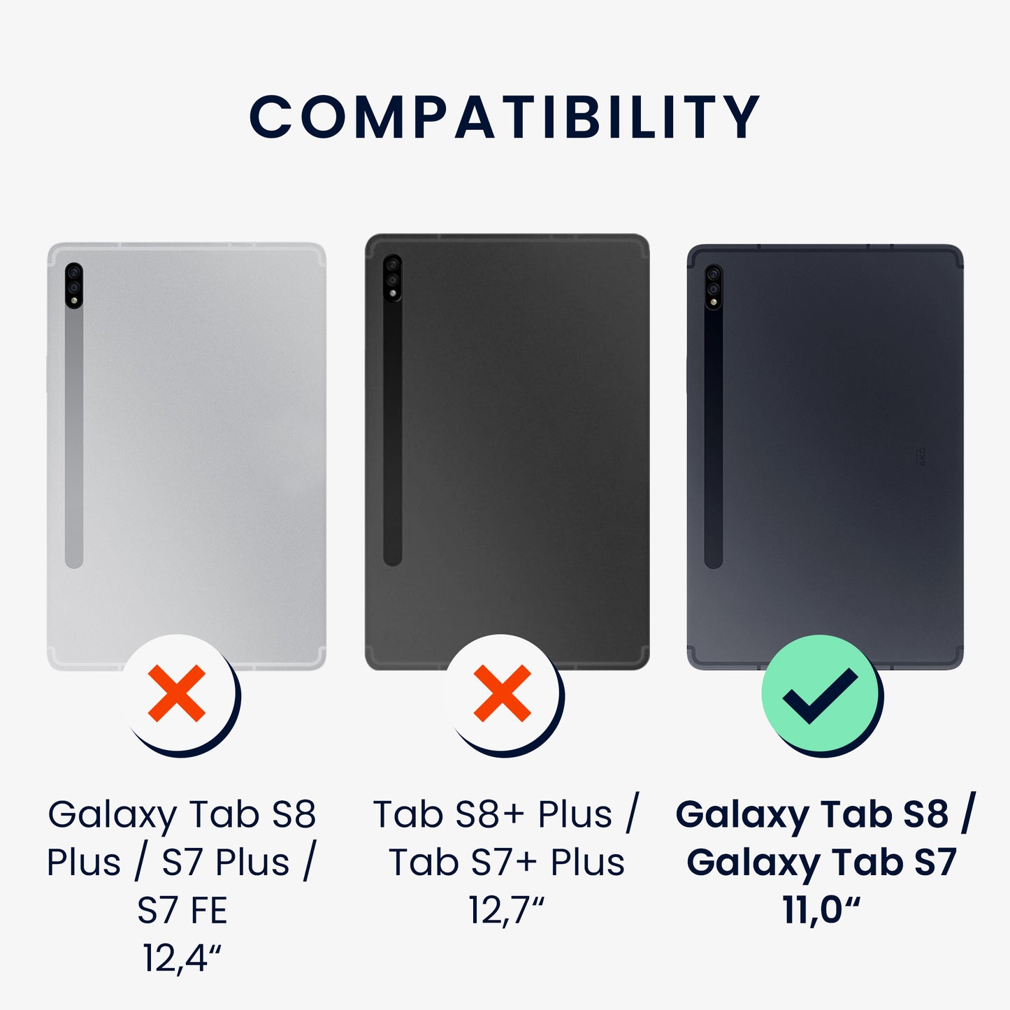 Case compatible with Samsung Galaxy Tab S8 / Galaxy Tab S7