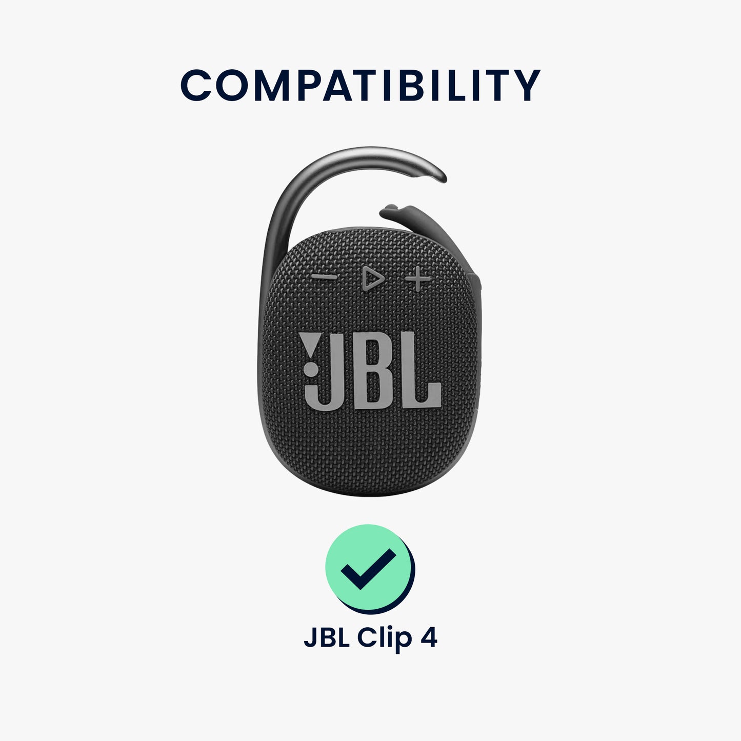 kwmobile Case compatible with JBL Clip 4 - Protective Cover for Mini Speaker - Bluetooth Speaker Cover