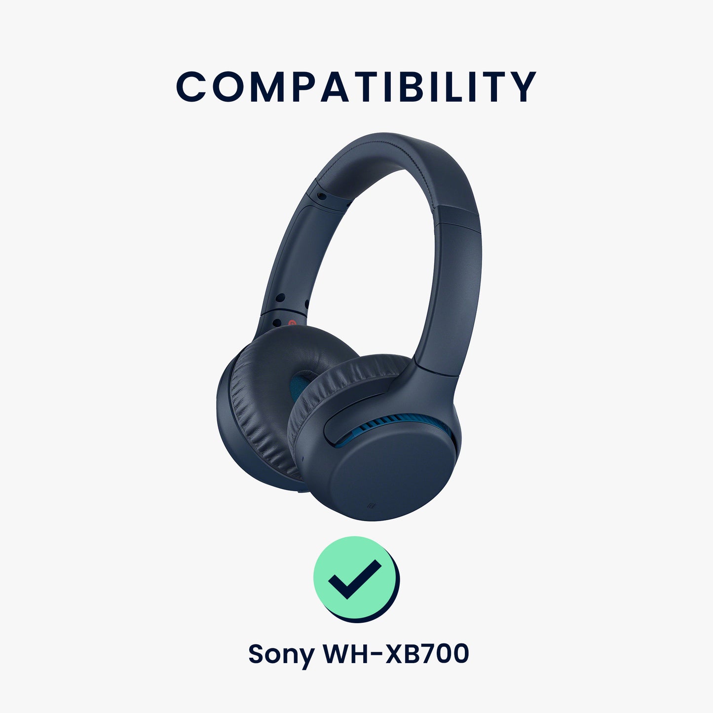 kwmobile Ear Pads for Sony WH-XB700 Headphones Replacement Parts Over Ear Headphones