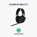 kwmobile Ear Pads for Corsair HS80 - Replacement Ear Cushions - Headphone Spare Parts - Replacement Ear Pads for Over Ear Headphones