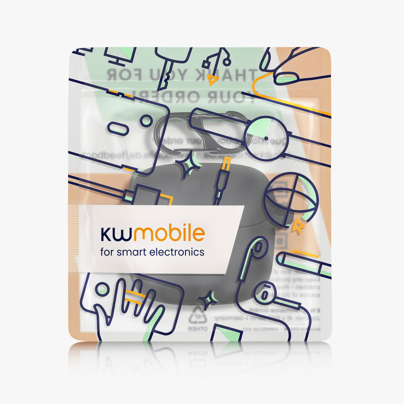 kwmobile Case Compatible with JBL Tune Flex Case - Headphone Case - TPU Cover - Protective Case