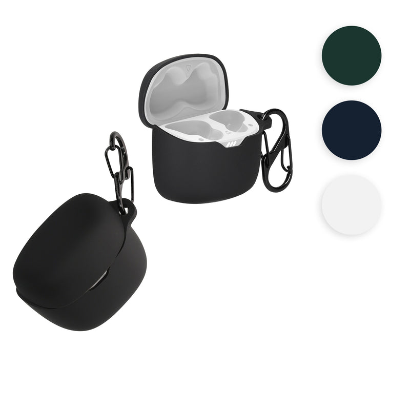 kwmobile Hülle kompatibel mit JBL Tune Flex Hülle - Kopfhörer Case - TPU Silikon Cover - Schutzhülle in Dunkelgrün Dunkelgrün  