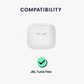 kwmobile Case Compatible with JBL Tune Flex Case - Headphone Case - TPU Cover - Protective Case