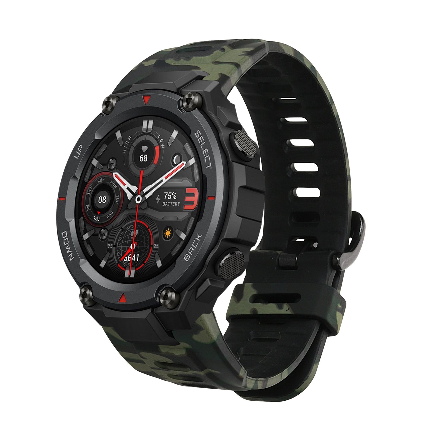 kwmobile Strap Compatible with Huami Amazfit T-Rex / T-Rex Pro Strap - Fitness Tracker Sport Band Made of TPU and Silicone