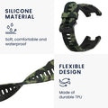 kwmobile Strap Compatible with Huami Amazfit T-Rex / T-Rex Pro Strap - Fitness Tracker Sport Band Made of TPU and Silicone