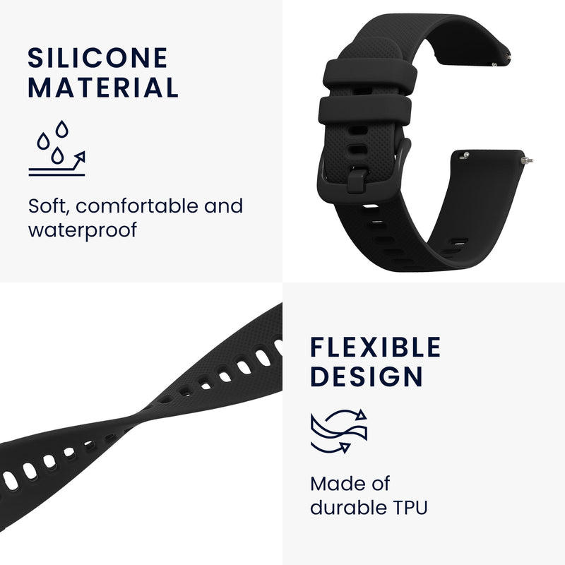 kwmobile Silicone Watch Strap for Garmin Venu Sq Music / Sq Replacement Band for Fitness Tracker Replacement Strap Smartwatch