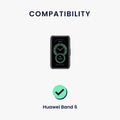 kwmobile Silicone Watch Strap for Huawei Band 6 - Replacement Strap for Fitness Tracker - Smartwatch Replacement Strap