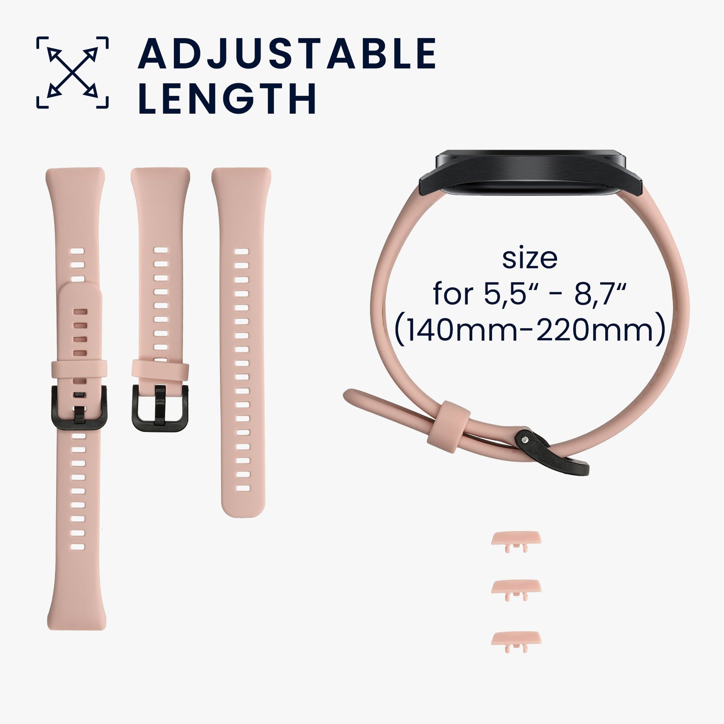 kwmobile Silicone Watch Strap for Huawei Band 6 - Replacement Strap for Fitness Tracker - Smartwatch Replacement Strap