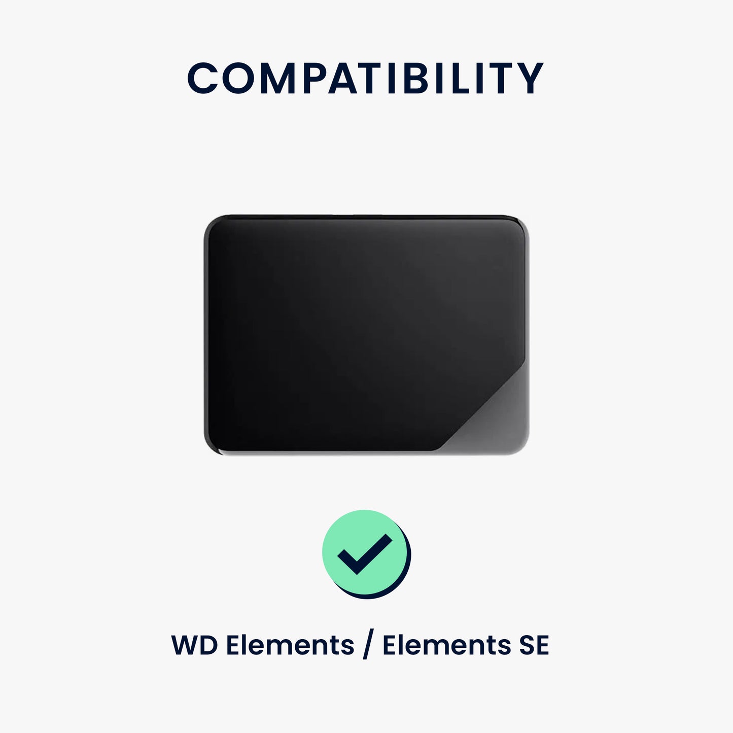 kwmobile Case Compatible with WD Elements / Elements SE Hard Drive Protective Case for Portable SSD