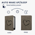 kwmobile Flip Case compatible with Amazon Kindle Paperwhite 11th Generation 2021 - Faux Leather eReader Cover - with Hand Strap