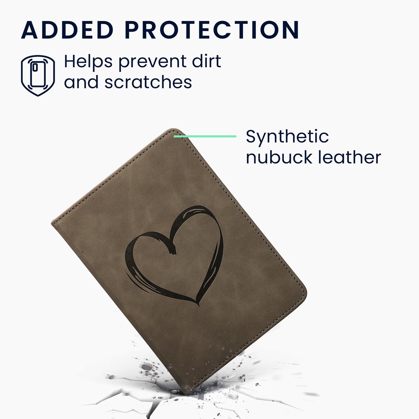 kwmobile Flip Case compatible with Amazon Kindle Paperwhite 11th Generation 2021 - Faux Leather eReader Cover - with Hand Strap
