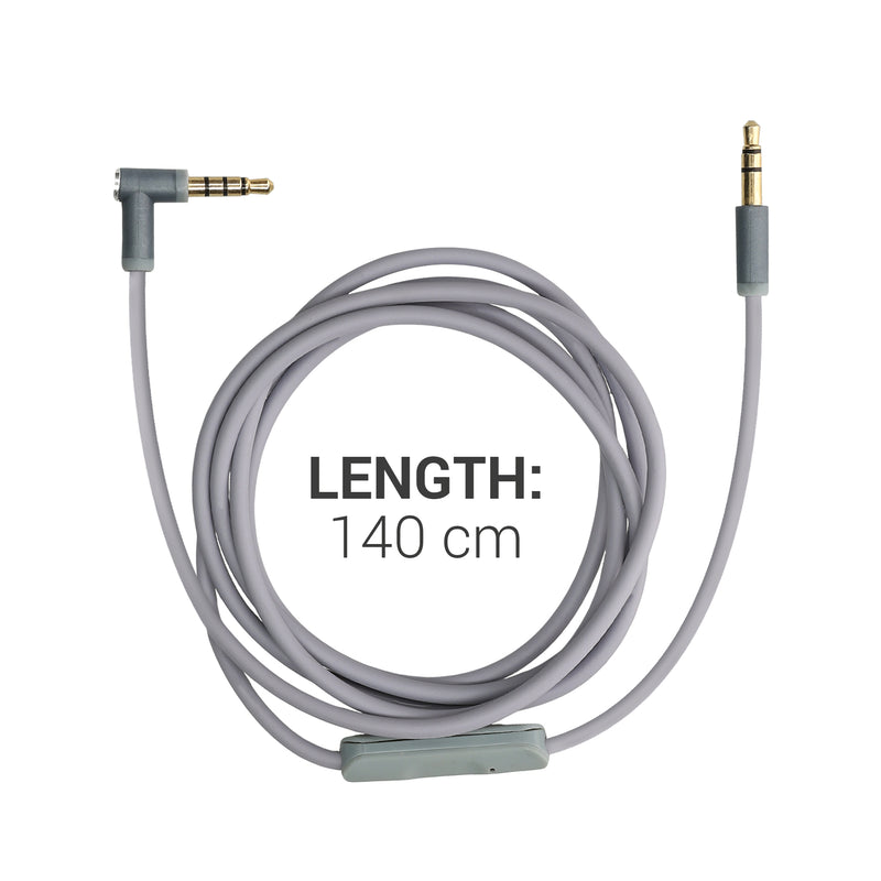 kwmobile Headphone Cable for Beats Studio 3 / Solo 3 / Solo2 / Studio 2 / Studio 1 / Mixr - Replacement Cable 140 cm Microphone Volume Control - 3.5mm Jack