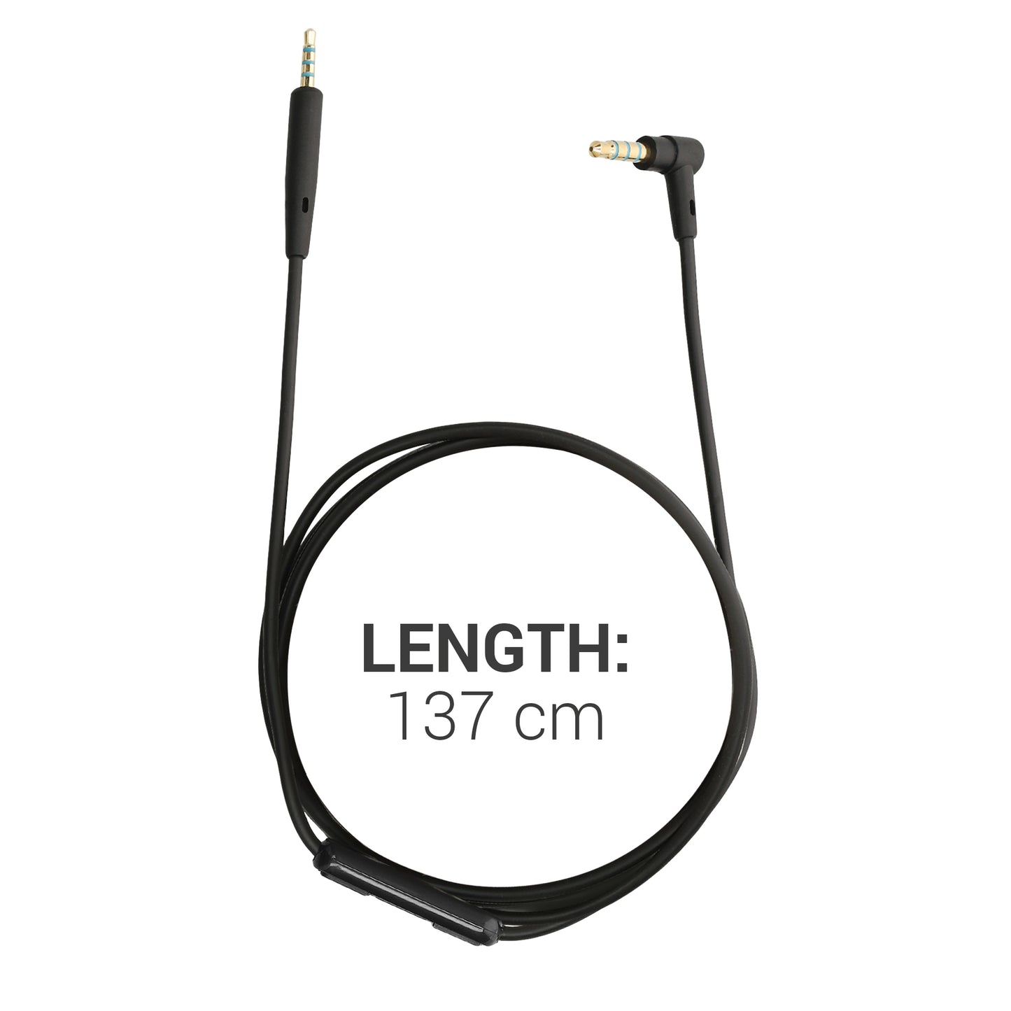 kwmobile Headphone Cable for JBL E30 / E50 / E55BT / E65 BTNC / LIVE 500BT / TUNE 600 BTNC / LIVE 650 BTNC - Replacement Cable with Microphone Volume Control - 3.5mm Jack