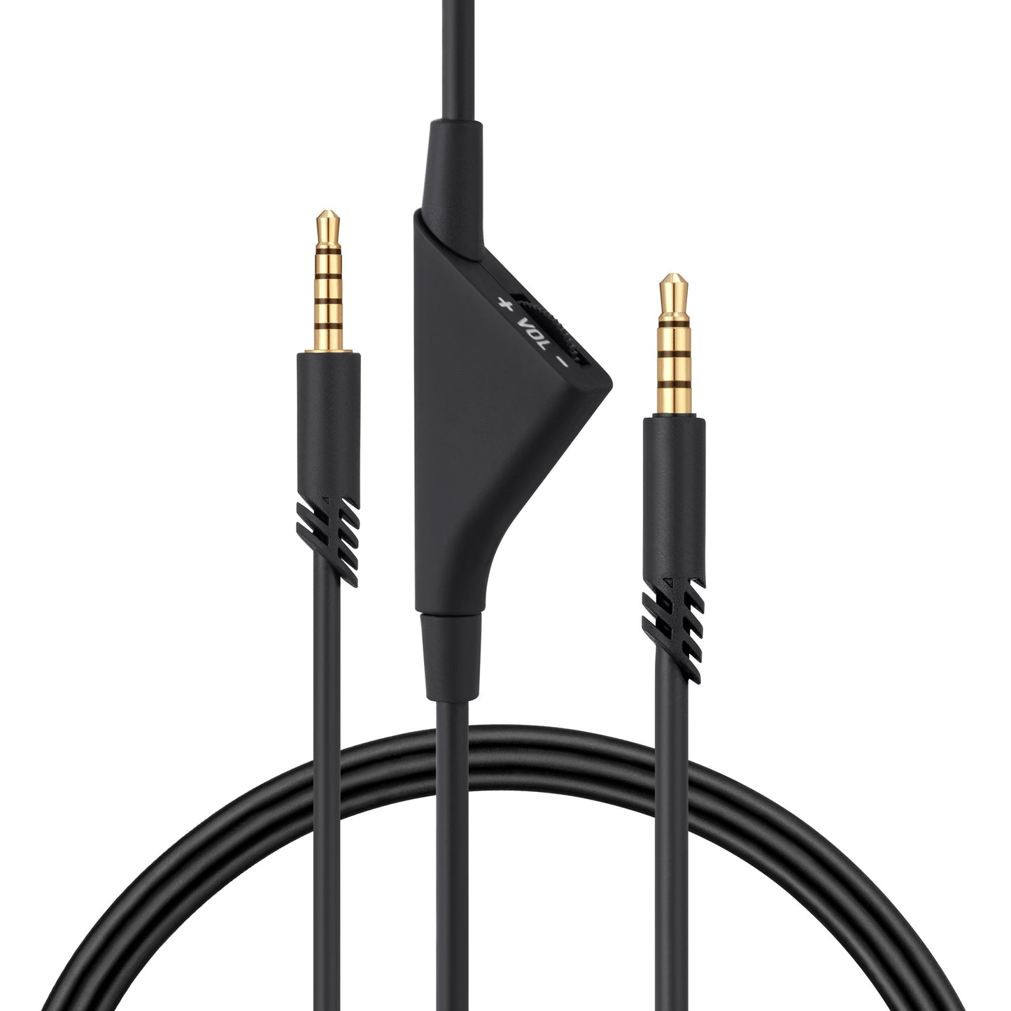 kwmobile Kopfhörerkabel kompatibel mit Logitech Astro A50 / A40TR / A40 / A30 / A10 - Ersatz Kabel 200 cm mit Lautstärkeregler - 3.5mm Klinke Schwarz  
