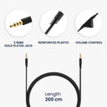 kwmobile Headphone Cable compatible with Logitech Astro A50 / A40TR / A40 / A30 / A10 - Replacement Cable 200 cm with Volume Control - 3.5mm Jack