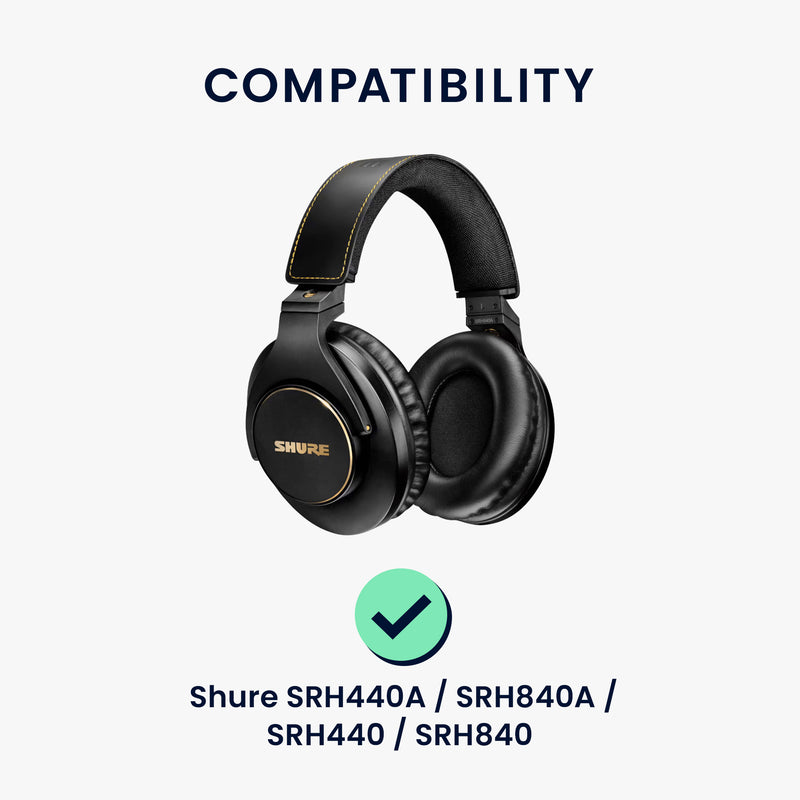 kwmobile Headphone Cable compatible with Shure SRH440A / SRH840A / SRH440 / SRH840 Replacement Cable 300 cm 3.5mm Jack with 6.35mm Adapter