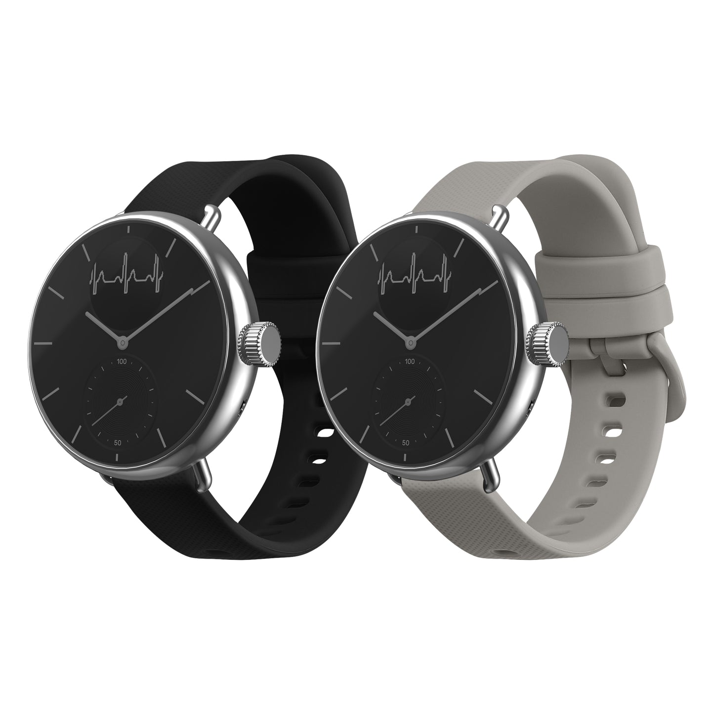 kwmobile Watch Strap for Withings ScanWatch 38mm / Steel HR 36mm / Move ECG - Fitness Tracker Band Set - Replacement Smartwatch Strap