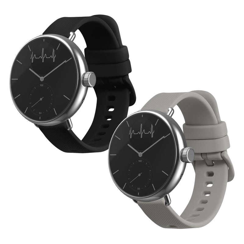kwmobile Watch Strap for Withings ScanWatch 38mm / Steel HR 36mm / Move ECG - Fitness Tracker Band Set - Replacement Smartwatch Strap