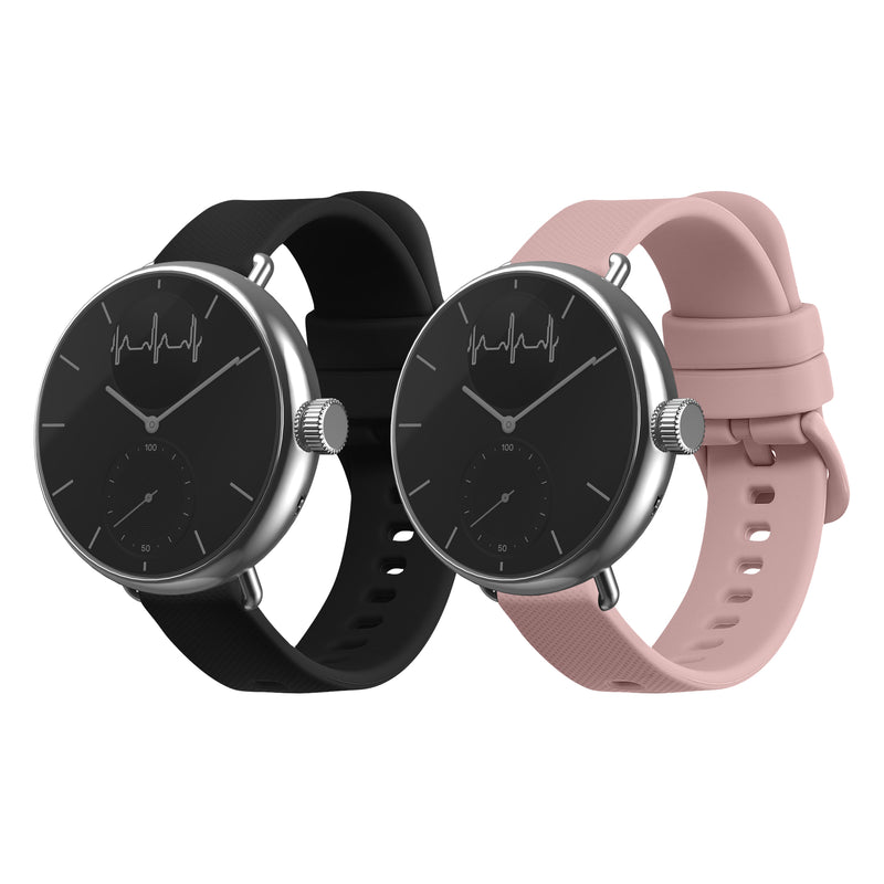 kwmobile Watch Strap for Withings ScanWatch 38mm / Steel HR 36mm / Move ECG - Fitness Tracker Band Set - Replacement Smartwatch Strap
