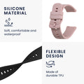 kwmobile Watch Strap for Withings ScanWatch 38mm / Steel HR 36mm / Move ECG - Fitness Tracker Band Set - Replacement Smartwatch Strap