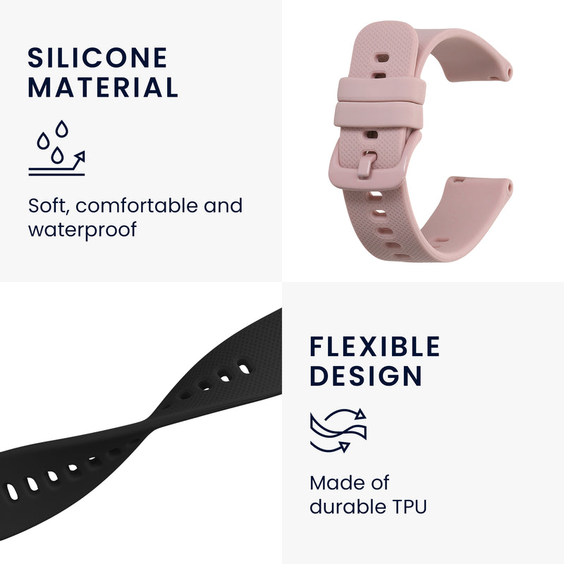 kwmobile Watch Strap for Withings ScanWatch 38mm / Steel HR 36mm / Move ECG - Fitness Tracker Band Set - Replacement Smartwatch Strap