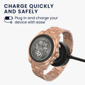 kwmobile USB Cable Charger compatible with Michael Kors GEN 6 / GEN 5e / GEN 5 / GEN 4 Watch / Skagen Falster 2 Charging Cable - Smartwatch Replacement Cable - Fitness Tracker Charging Cable