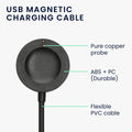 kwmobile USB Cable Charger compatible with Michael Kors GEN 6 / GEN 5e / GEN 5 / GEN 4 Watch / Skagen Falster 2 Charging Cable - Smartwatch Replacement Cable - Fitness Tracker Charging Cable