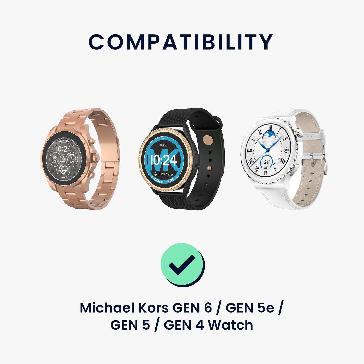 kwmobile USB Cable Charger compatible with Michael Kors GEN 6 / GEN 5e / GEN 5 / GEN 4 Watch / Skagen Falster 2 Charging Cable - Smartwatch Replacement Cable - Fitness Tracker Charging Cable