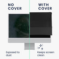 kwmobile Cover Compatible with 24-26" Monitor Protective Cover Dust Cover Hood for PC Monitor Computer Screen Cover Dust Hood Hood