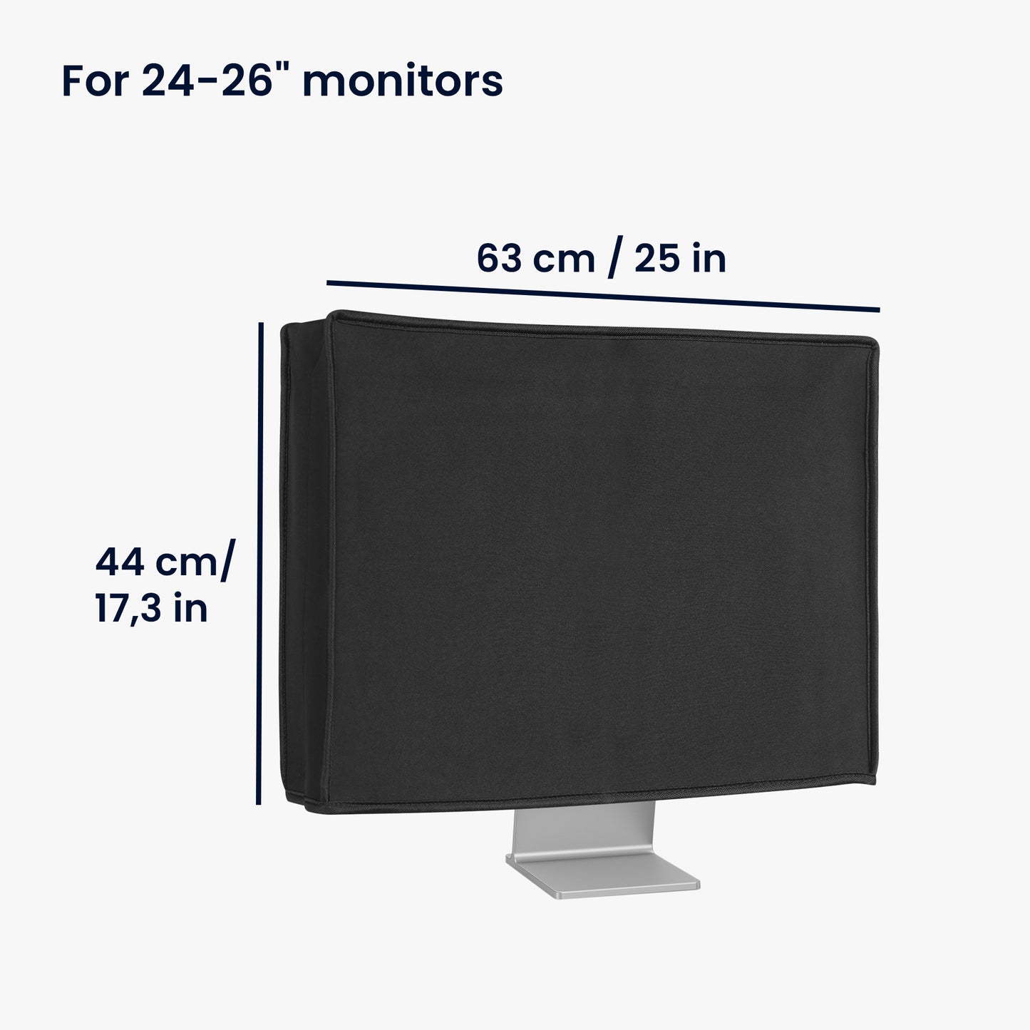 kwmobile Cover Compatible with 24-26" Monitor Protective Cover Dust Cover Hood for PC Monitor Computer Screen Cover Dust Hood Hood