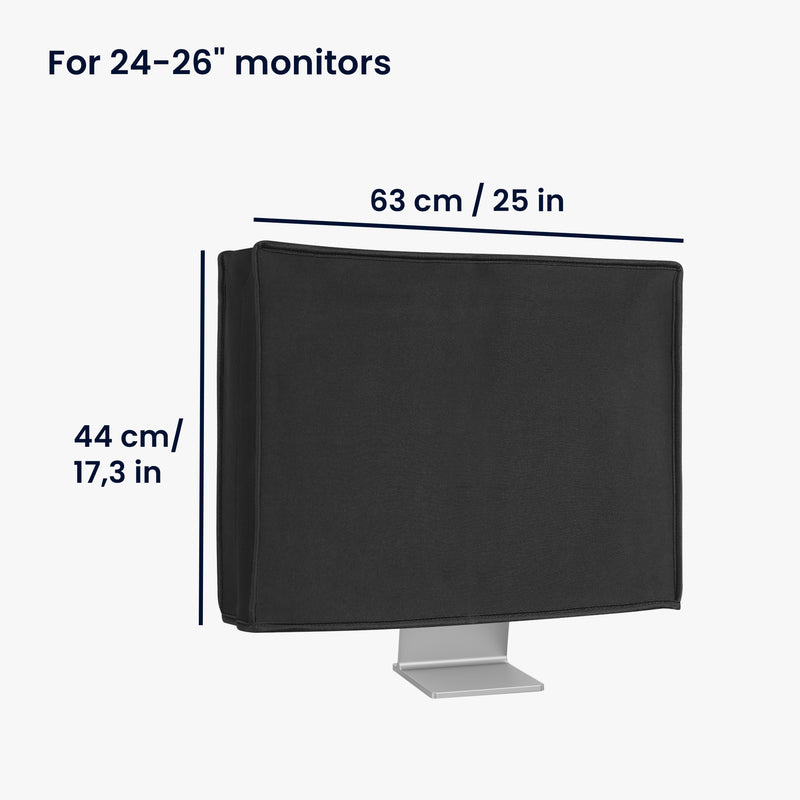 kwmobile Cover Compatible with 24-26" Monitor Protective Cover Dust Cover Hood for PC Monitor Computer Screen Cover Dust Hood Hood