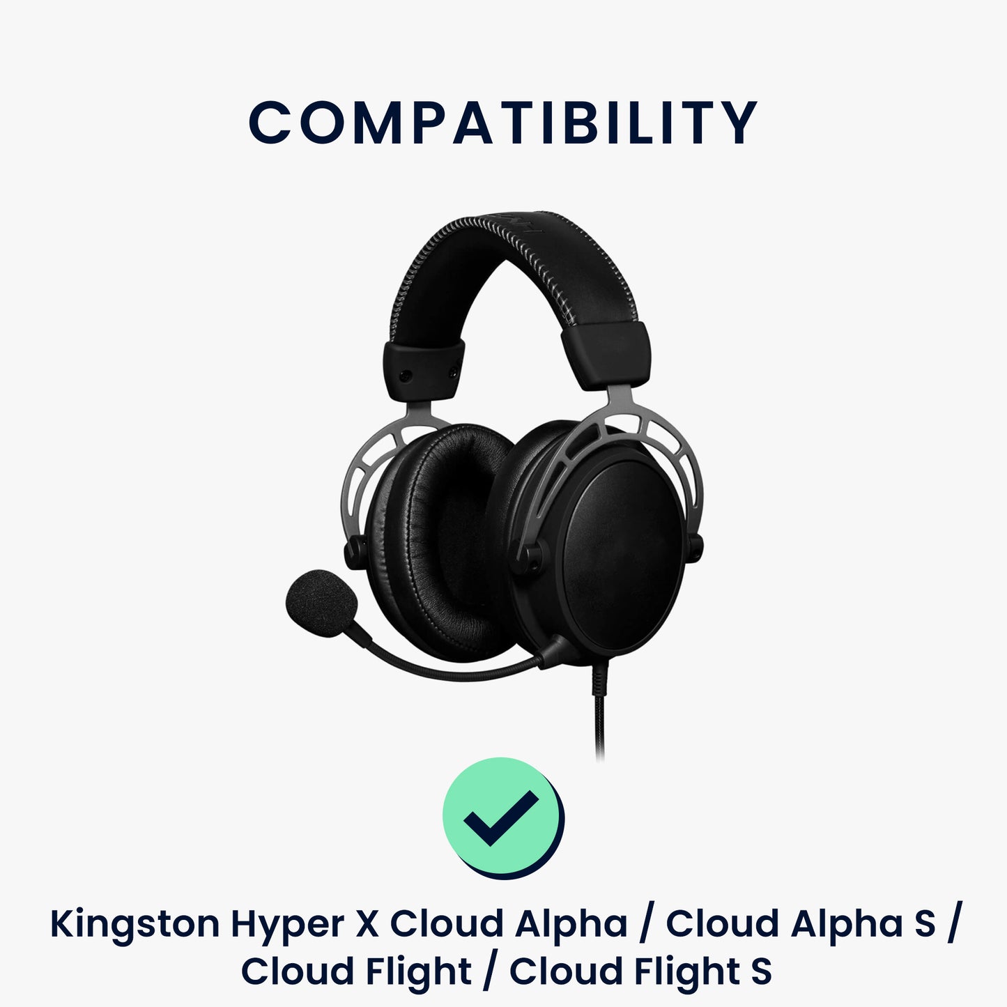 kwmobile Ear Pads for Kingston Hyper X Cloud Alpha / Cloud Alpha S / Cloud Flight / Cloud Flight S Ear Cushions Replacement Headphone Spare Parts Headphone Replacement Pads Over Ear Headphones