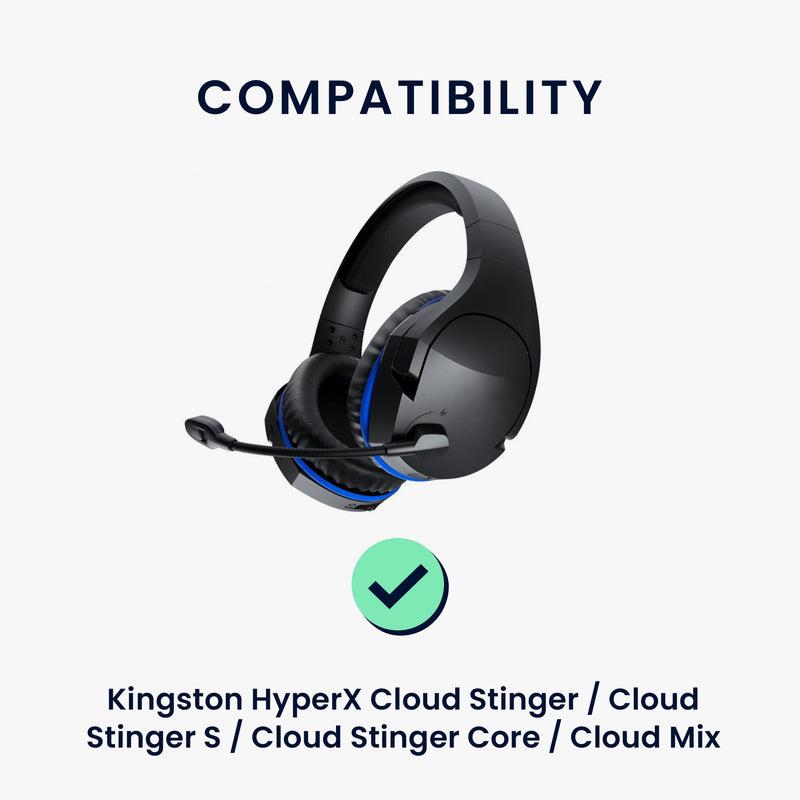 kwmobile Ear Pads for Kingston HyperX Cloud Stinger / Cloud Stinger S / Cloud Stinger Core / Cloud Mix Ear Cushions Replacement Earpads Headphone Replacement Parts Headphone Replacement Pads for Over Ear Headphones