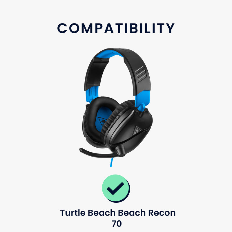 kwmobile Ear Pads for Turtle Beach Recon 70 / Recon 50 / Recon 60P / Stealth 500 / 600 / 700 Ear Cushions Replacement Headphone Spare Parts Over Ear Headphones