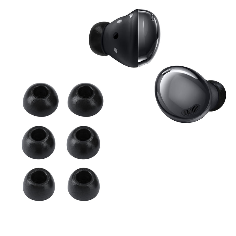 kwmobile 6x Polster kompatibel mit Samsung Galaxy Buds 2 Pro - 3 Größen - Silikon Ohrstöpsel In-Ear Kopfhörer Schwarz  