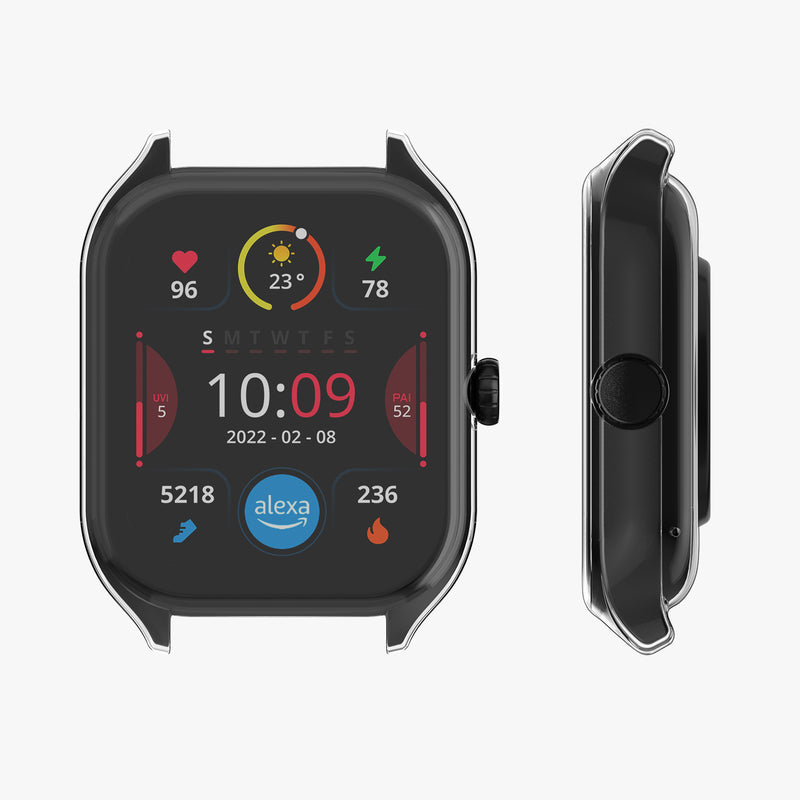 kwmobile Silicone Case for Huami Amazfit GTS 4 Protective Case Full Body Display Cover Set