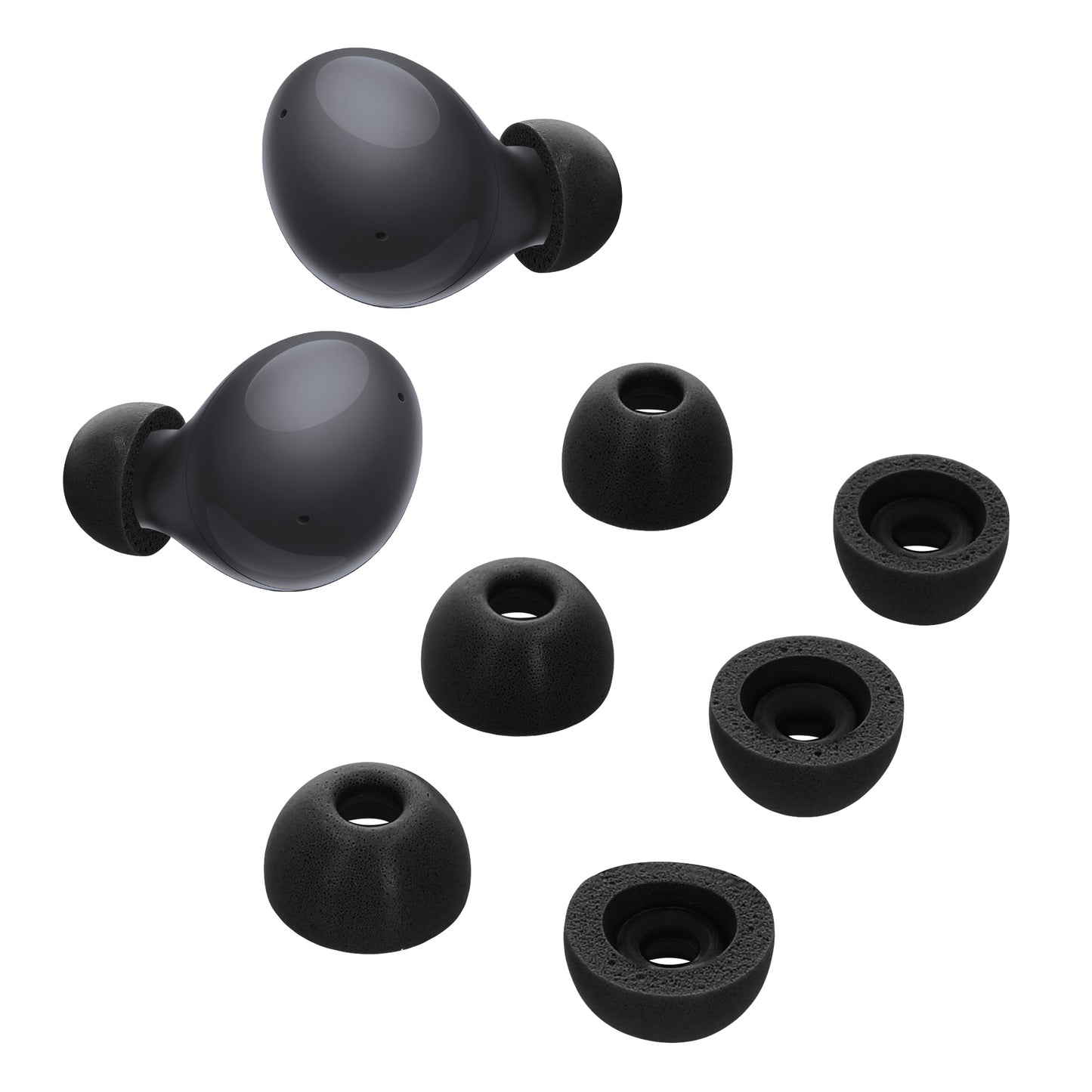 kwmobile 6x Replacement In-Ear Earphones compatible with Samsung Galaxy Buds 2 Pads Eartips In-Ear Headphones