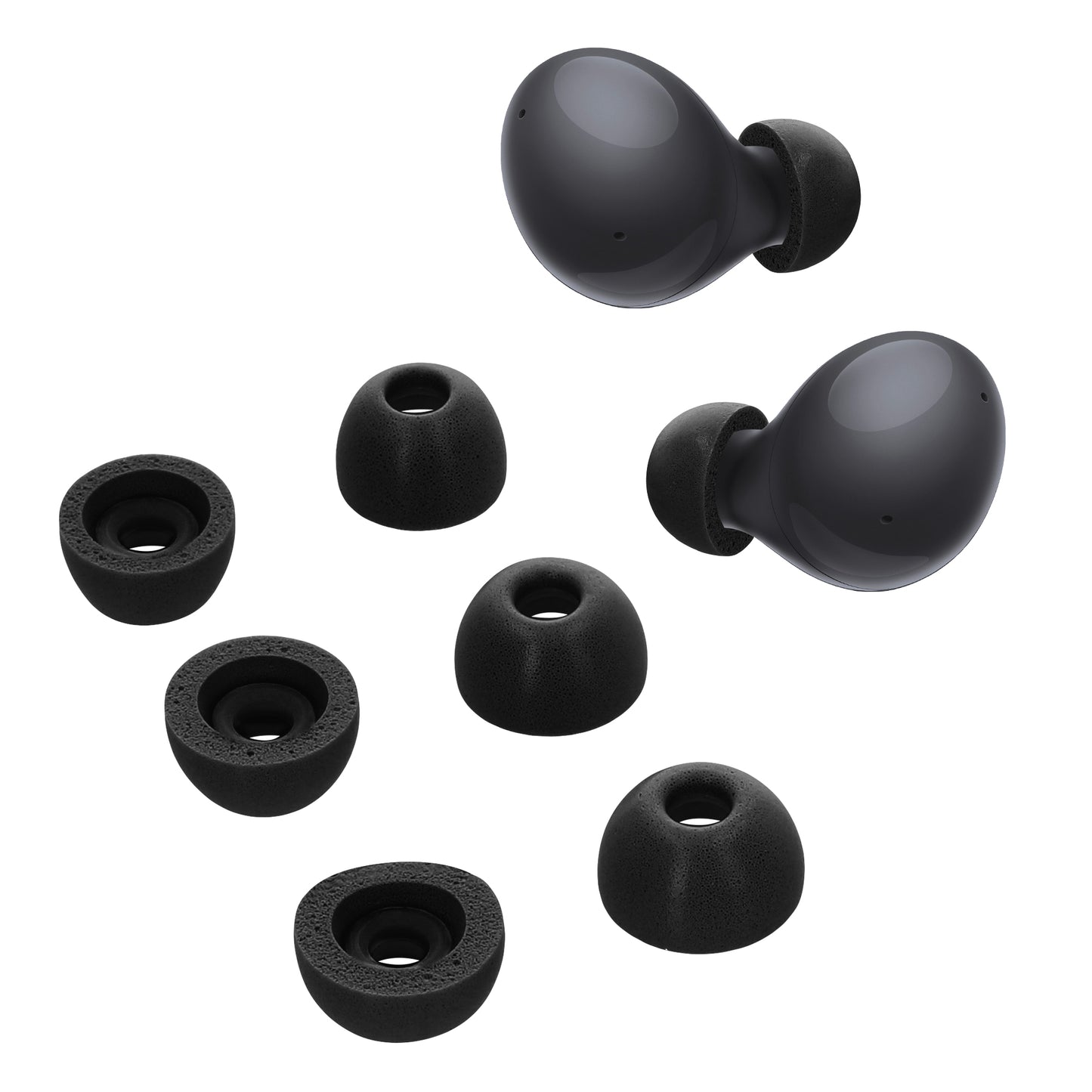 kwmobile 6x Replacement In-Ear Earphones compatible with Samsung Galaxy Buds 2 Pads Eartips In-Ear Headphones