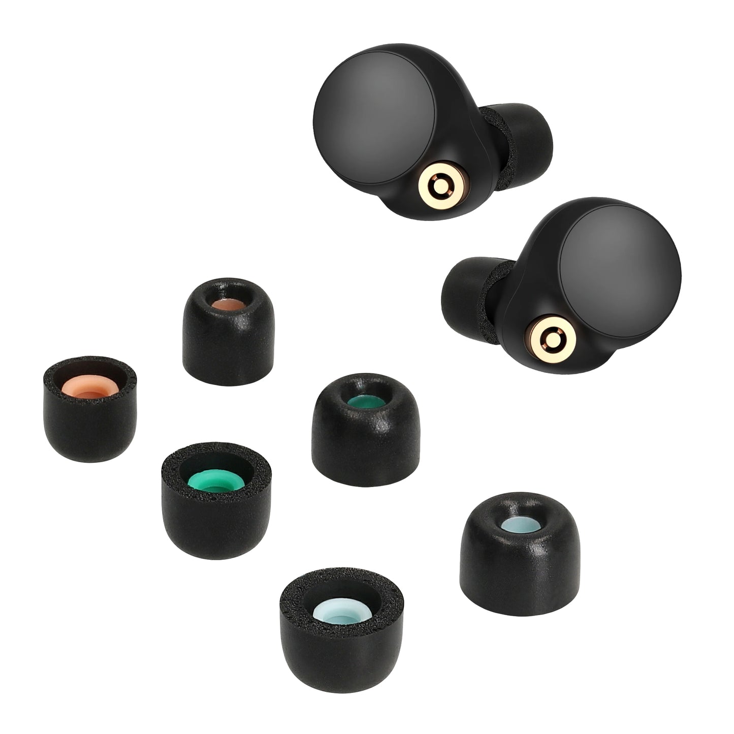 kwmobile Replacement In-Ear Headphones compatible with Sony WF-1000XM4 Earpads Earplugs In-Ear Earphones